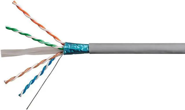 Main image of Monoprice Cat6 Ethernet Bulk Cable - Network Internet Cord - Solid, 550Mhz, STP, CMR, Pure Bare Copper Wire, 23AWG, No Logo, 1000ft, Gray
