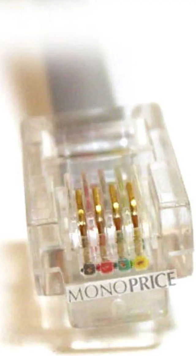 Alt view image 2 of 6 - Monoprice Landline Telephone Cable - 25 Feet - RJ11(6P4C) Straight for Data