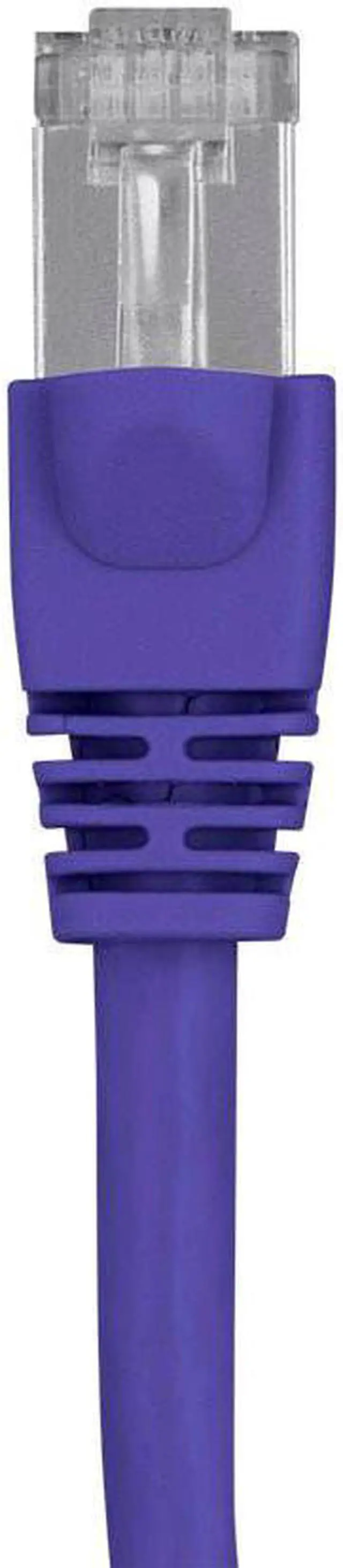 Alt view image 2 of 12 - Monoprice Cat6A Ethernet Patch Cable - 10 Feet - Purple | Network Internet Cord - RJ45, 550Mhz, STP, Pure Bare Copper Wire, 10G, 26AWG