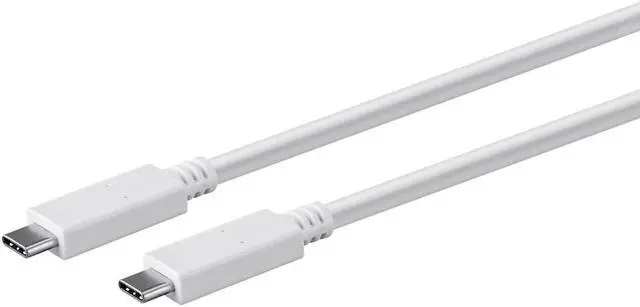 Alt view image 3 of 6 - Monoprice USB C to USB C 3.1 Gen 1 Cable - 2 Meters (6.6 Feet) - White | 5Gbps, 3A, 30AWG, Type C, Compatible with Xbox One / PS5 / Switch / iPad / Android and More - Essentials Series