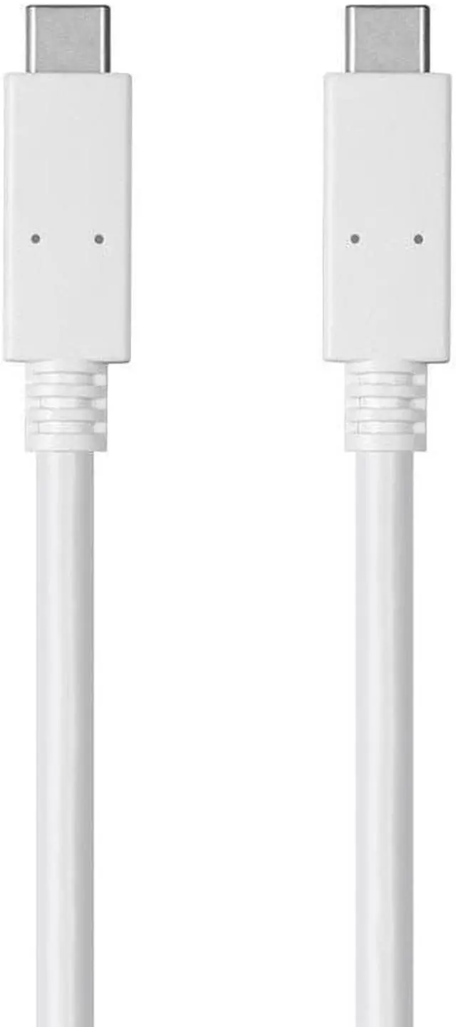 Alt view image 2 of 6 - Monoprice USB C to USB C 3.1 Gen 1 Cable - 2 Meters (6.6 Feet) - White | 5Gbps, 3A, 30AWG, Type C, Compatible with Xbox One / PS5 / Switch / iPad / Android and More - Essentials Series