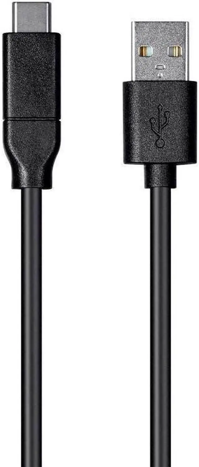 Main image of Monoprice USB C to USB A 2.0 Cable - 2 Meters (6.6 Feet) - Black | Fast Charging, High Speed, 480Mbps, 3A, 26AWG, Type C, Compatible with Samsung Galaxy and More - Essentials Series