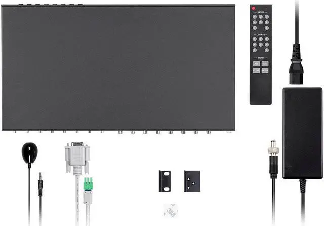 Alt view image 6 of 20 - Monoprice Blackbird 4K 8x8 HDMI Matrix Switch with HDMI 2.0, Supports HDR, 18Gbps, 4K@60Hz YCbCr 4:4:4, 8 S/PDIF Outputs, HDCP 2.2