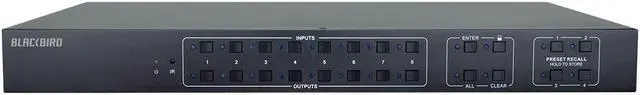 Alt view image 3 of 20 - Monoprice Blackbird 4K 8x8 HDMI Matrix Switch with HDMI 2.0, Supports HDR, 18Gbps, 4K@60Hz YCbCr 4:4:4, 8 S/PDIF Outputs, HDCP 2.2