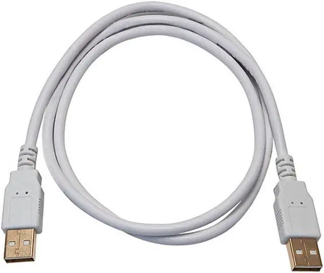 Main image of Monoprice USB 2.0 Cable - 3 Feet - White | USB Type-A Male to USB Type-A Male, 28/24AWG, Gold Plated, 480 Mbps