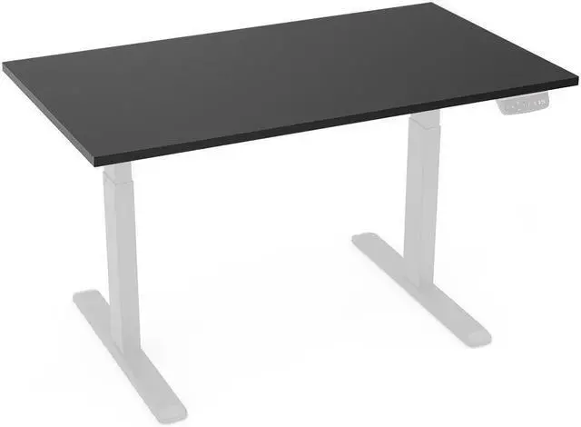 Alt view image 5 of 7 - Monoprice Table Top for Sit-Stand Height Adjustable Desk Frame, 4ft, Black, Enough Room for PC or Laptop, Monitors, Keyboard - Workstream Collection