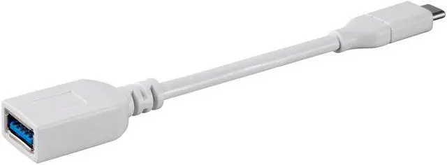 Alt view image 2 of 6 - Monoprice USB C to USB A Female 3.1 Gen 1 Extension Cable - 0.5 Feet - White | Fast Charging, 5Gbps, 3A, 30AWG, Type C - Essentials Series