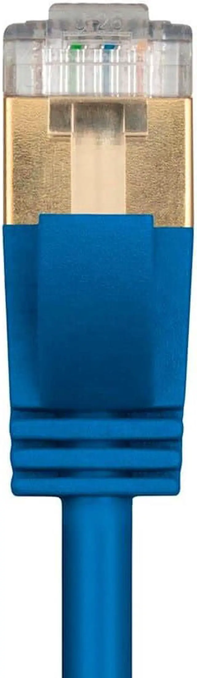 Alt view image 4 of 7 - Monoprice SlimRun Cat6A Ethernet Patch Cable - Network Internet Cord - RJ45, Stranded, STP, Pure Bare Copper Wire, 36AWG, 7ft, Blue