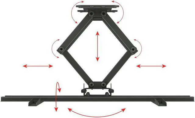 Alt view image 13 of 13 - Monoprice Titan Series Full Motion Single Stud Dual Arm Wall Mount For Large Up to 70" Inch TVs Displays, Max 99 LBS. 200x200 to 600x400, Black