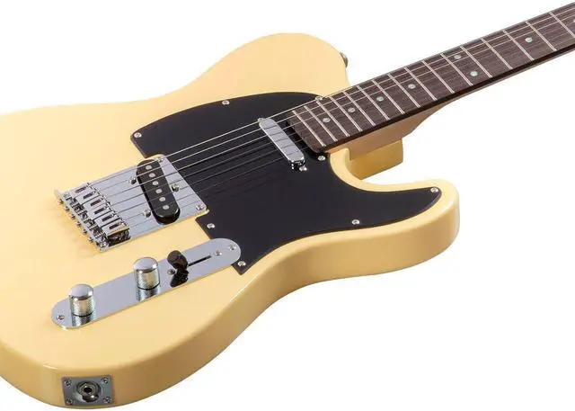 Alt view image 6 of 8 - Monoprice Indio Retro Classic Electric Guitar - Blonde, With Gig Bag