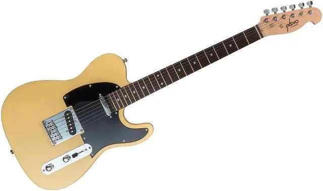 Alt view image 4 of 8 - Monoprice Indio Retro Classic Electric Guitar - Blonde, With Gig Bag