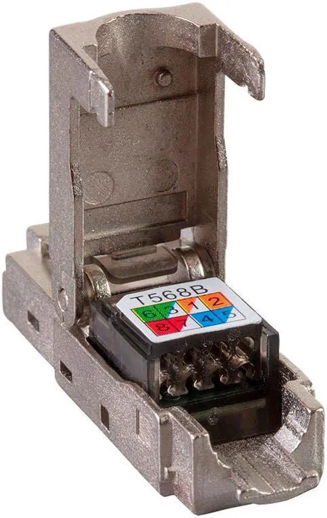 Alt view image 3 of 6 - Monoprice Cat7 or Cat6A RJ-45 Field Connection Modular Plug | Shielded, for 23/24AWG Installation Cable, 10 pack - Entegrade Series