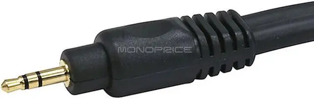 Alt view image 11 of 14 - Monoprice 5597 3ft 3.5mm Stereo Male to 2RCA Male 22AWG Cable Cord Gold Plated