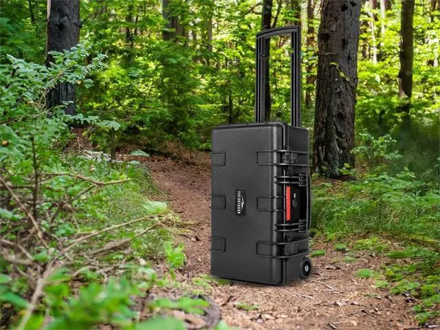 Alt view image 8 of 14 - Monoprice Weatherproof Hard Case - 22in x 14in x 10in With Customizable Foam, Shockproof, IP67, Customizable Name Plate