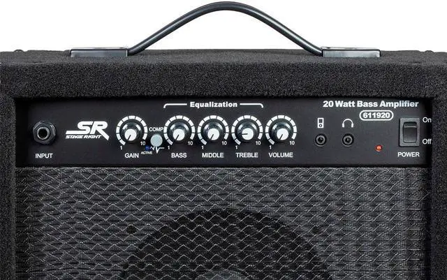 Alt view image 6 of 9 - Monoprice 20-Watt, 1x8 Bass Combo Amplifier