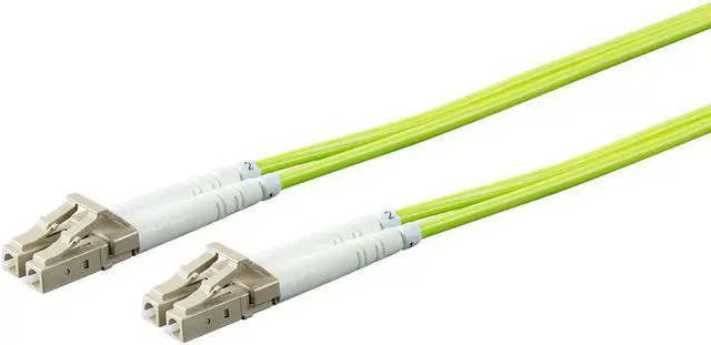 Main image of Monoprice Fiber Optic Cable - Green - 3 Meter | OM5, LC/UPC-LC/UPC, Multi Mode Duplex, (50/125 Type) - Entegrade Series