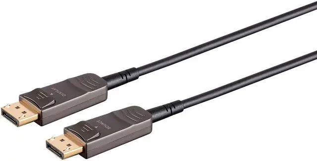 Alt view image 3 of 6 - Monoprice AV DisplayPort Cable - 100 Feet, 32.4Gbps, 8K@30Hz, 5K@60Hz, 4K@120Hz, Fiber Optic, AOC - SlimRun Series