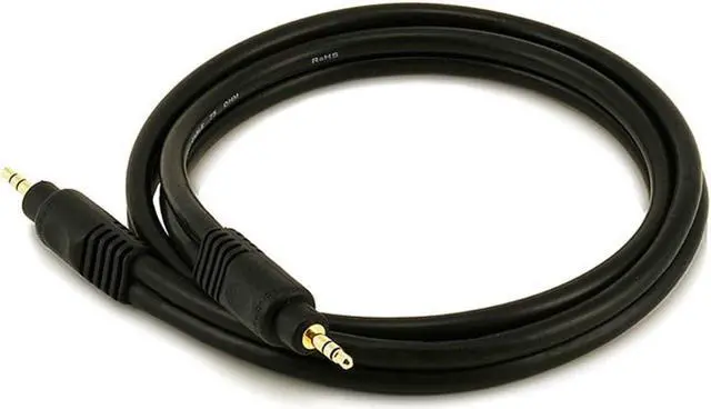 Main image of A/V Cable, 3.5mm M/M cable, Black,3ft MONOPRICE 5576