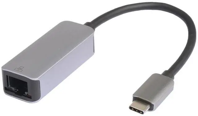 Main image of Monoprice USB-C to HDMI VGA USB 3.0 Gigabit RJ45 SD Card USB-C Data Port USB-C PD Dock Adapter, 100W, 2-Port, 4K@30Hz, with Folding Type-C Connector