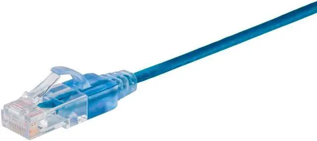 Alt view image 2 of 6 - Monoprice Cat6A Ethernet Network Patch Cable - 20 Feet - Blue | 10-Pack, 10G - SlimRun Series