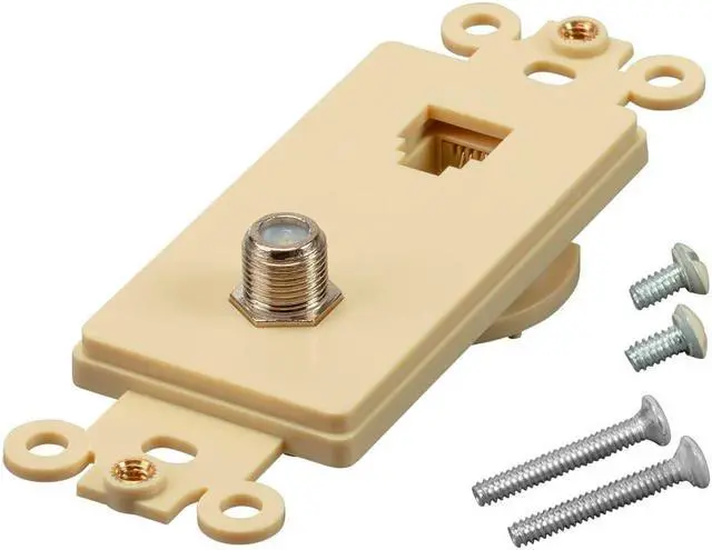 Alt view image 2 of 2 - Monoprice Dcor Insert with Combo Phone/Video - Ivory  for Home Office  Install