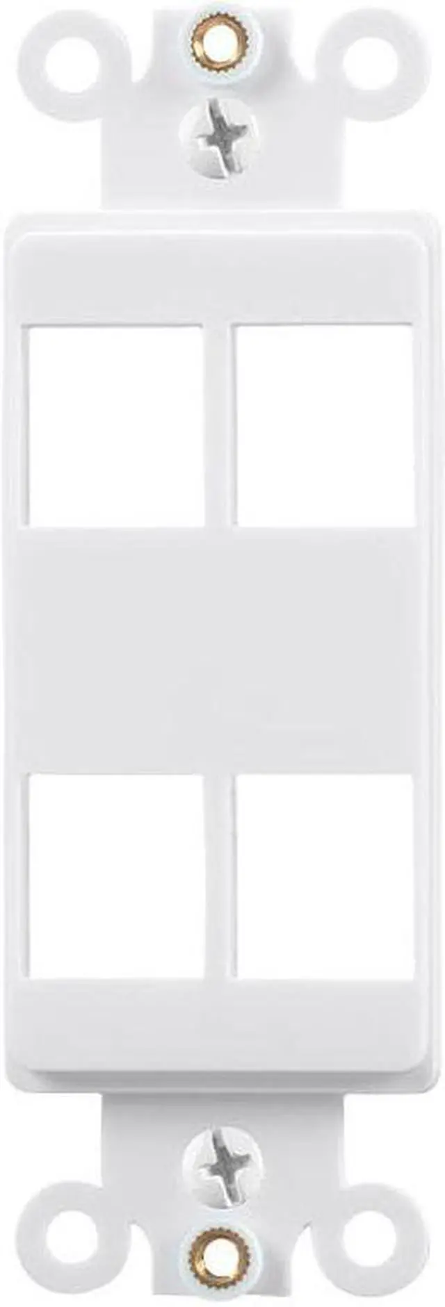 Main image of Monoprice Dcor Insert for Keystone 4 Hole - White  for Home Office  Install