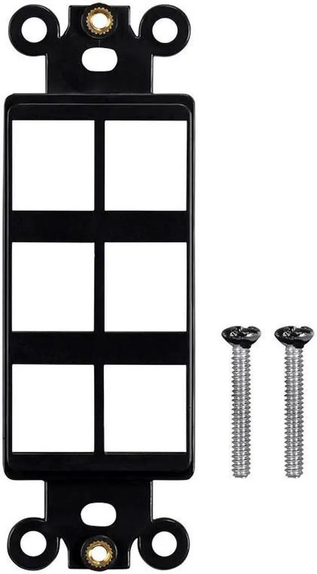 Main image of Monoprice Dcor Insert for Keystone 6 Hole - Black  for Home Office  Install