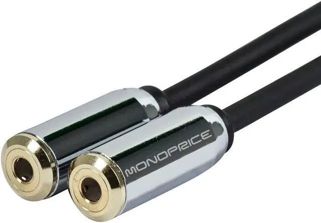 Alt view image 4 of 5 - Monoprice 6" 3.5mm Stereo Splitter For Mobile 110145