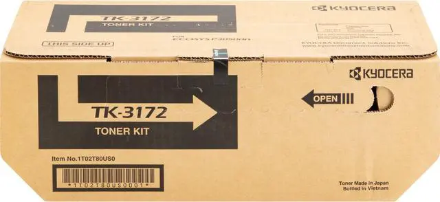 Alt view image 2 of 17 - Black Toner Cartridge for Kyocera TK-3172 ECOSYS P3050dn, ECOSYS P3150dn, Genuine Kyocera Brand