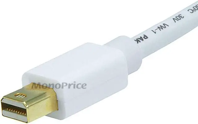 Alt view image 4 of 7 - Monoprice Video Cable - 15 Feet - White | 32AWG Mini Display Port to VGA Cable