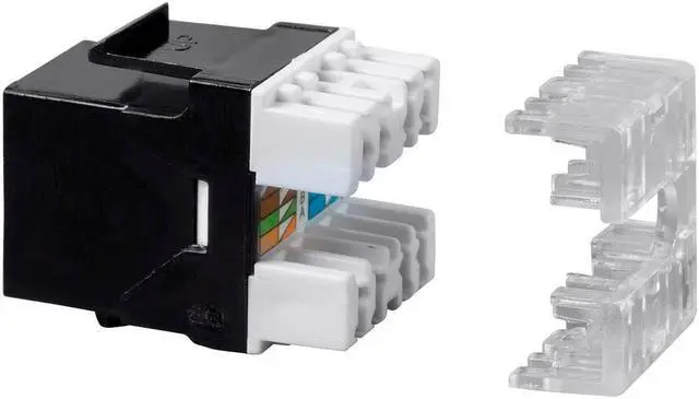 Alt view image 2 of 6 - Monoprice Cat6 RJ-45 180-Degree Punch Down Keystone Dual IDC, Black