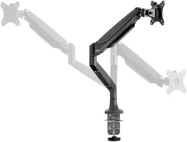 Alt view image 2 of 18 - Monoprice Smooth Full Motion Single Monitor Adjustable Gas Spring Desk Mount - Black For Large Screens, Supports Up To 34 inch Monitors, 19.8 LBS Display Weight - Workstream Collection