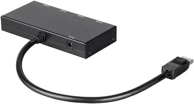 Alt view image 4 of 7 - Monoprice 4-Port DisplayPort 1.2 to DisplayPort Multi-Stream Transport (MST) Hub, DP to DP, Ideal For Digital Signage, Large Video Displays In Schools
