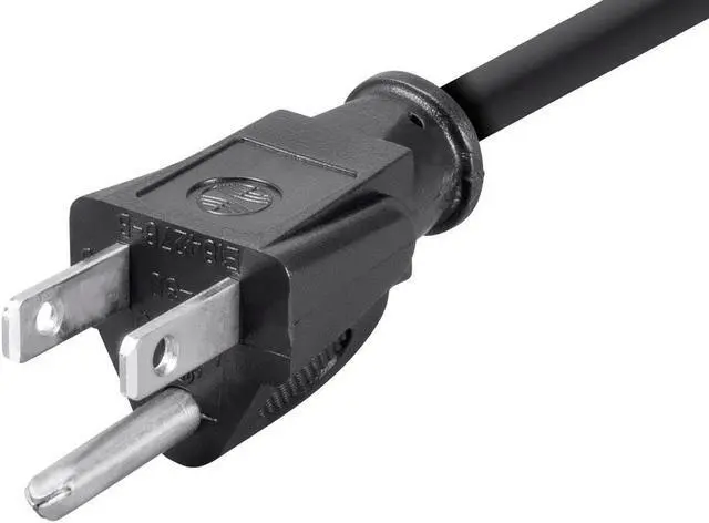 Alt view image 4 of 6 - Monoprice 6ft 16AWG Power Cord w/ 3 Conductor PC Power Connector Socket, 13A (NEMA 5-15P to Right Angle IEC-320-C13)