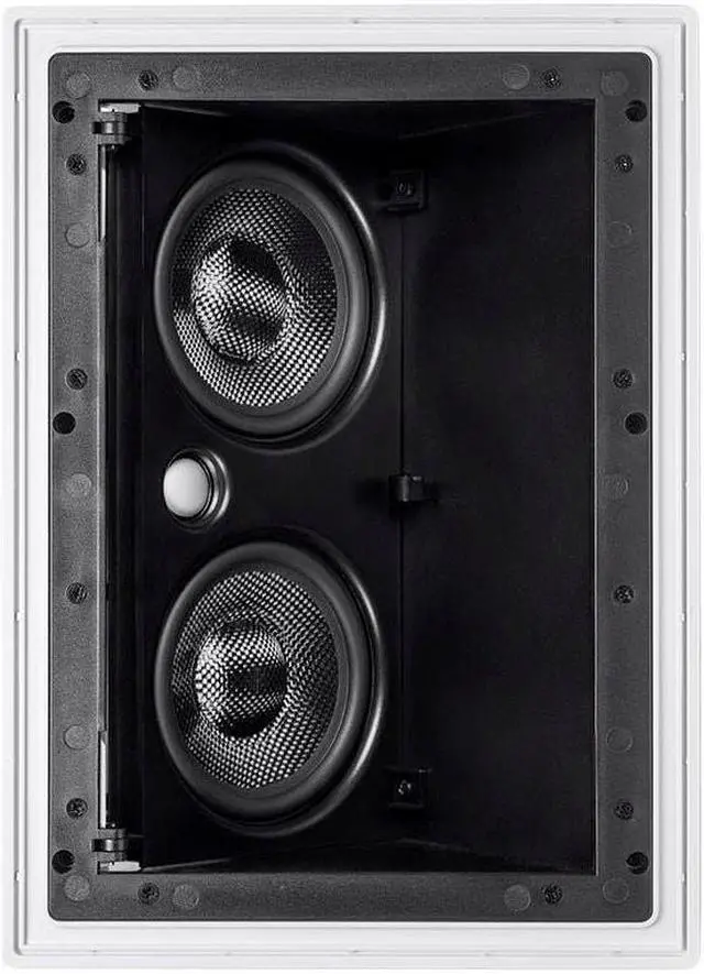 Alt view image 13 of 20 - Monoprice 2-way Carbon Fiber In-Wall Surround Speaker - Dual 5.25 Inch (Single) Vari-Angled With Paintable Grille - Alpha Series