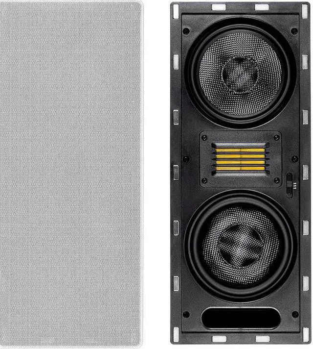 Main image of Monoprice 3-Way Carbon Fiber In-Wall Column Speaker - 6.5 Inch With Ribbon Tweeter (Each) - Amber Series