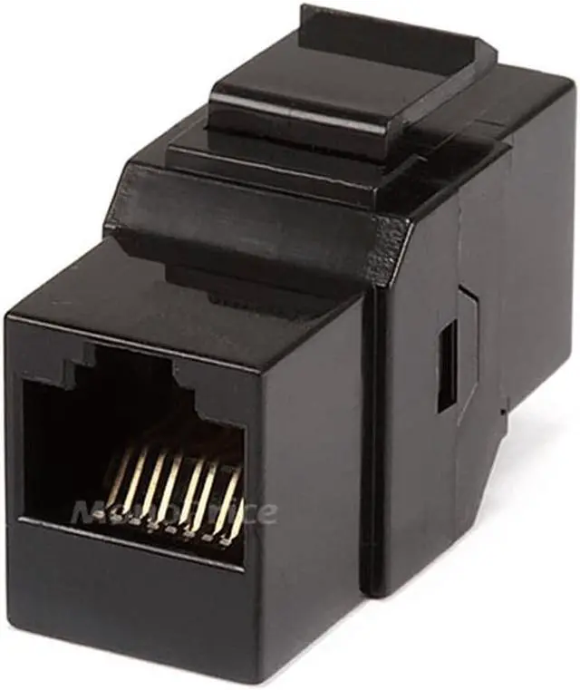 Alt view image 5 of 10 - Monoprice 8P8C RJ45 Cat6 Inline Coupler Type Keystone Jack, Black