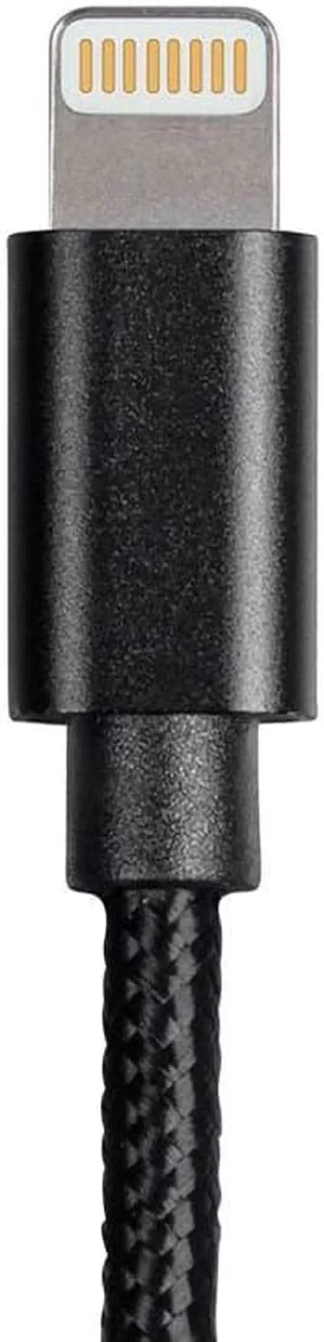 Alt view image 3 of 6 - Monoprice Apple MFi Certified Lightning to USB Charge & Sync Cable - 1.5 Feet - Black - Palette Series