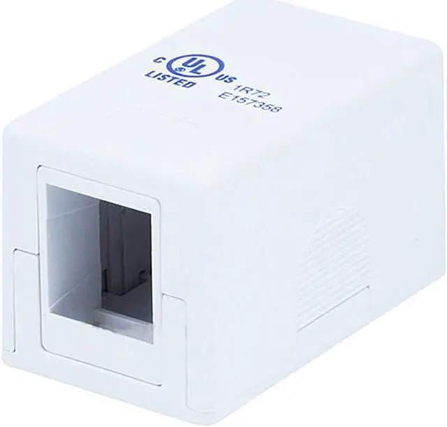 Main image of Monoprice 1-port Keystone Surface Mount Box - White