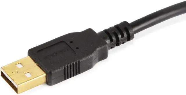 Alt view image 2 of 9 - Monoprice USB 2.0 Cable - 10 Feet - Black | USB Type-A Male to USB Type-B Male, 28/24AWG with Ferrite Core, Gold Plated