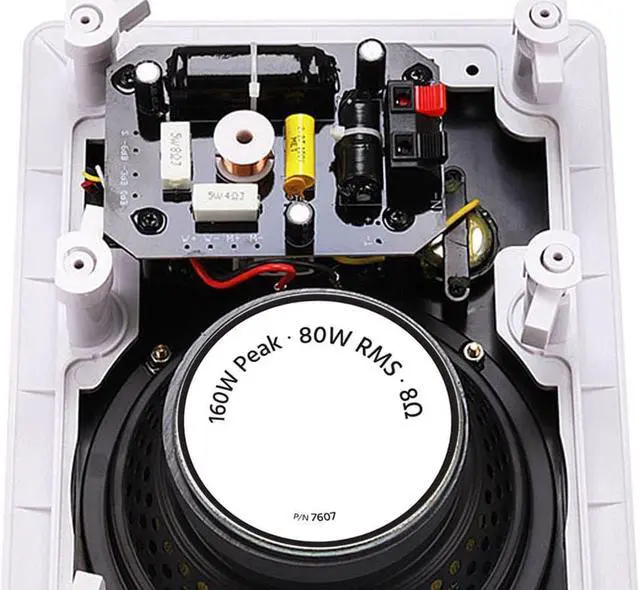 Alt view image 5 of 6 - Monoprice 3-Way Aramid Fiber In-Wall Speakers - 6.5 Inch (Pair) Titanium Silk Dome Tweeters - Caliber Series