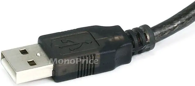 Alt view image 2 of 11 - Monoprice USB 2.0 Cable - 49 Feet - Black | USB Type-A to USB Type- B, Active, 28/24AWG