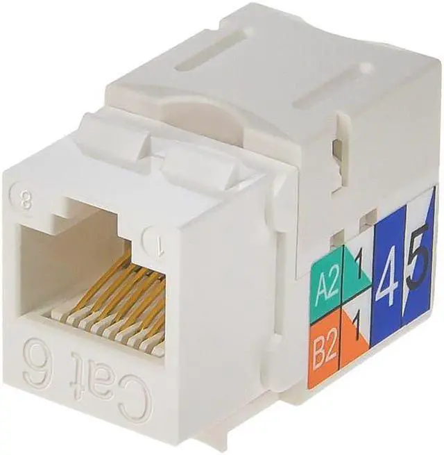 Alt view image 3 of 9 - Monoprice Cat6 Punch Down Keystone Jack - White