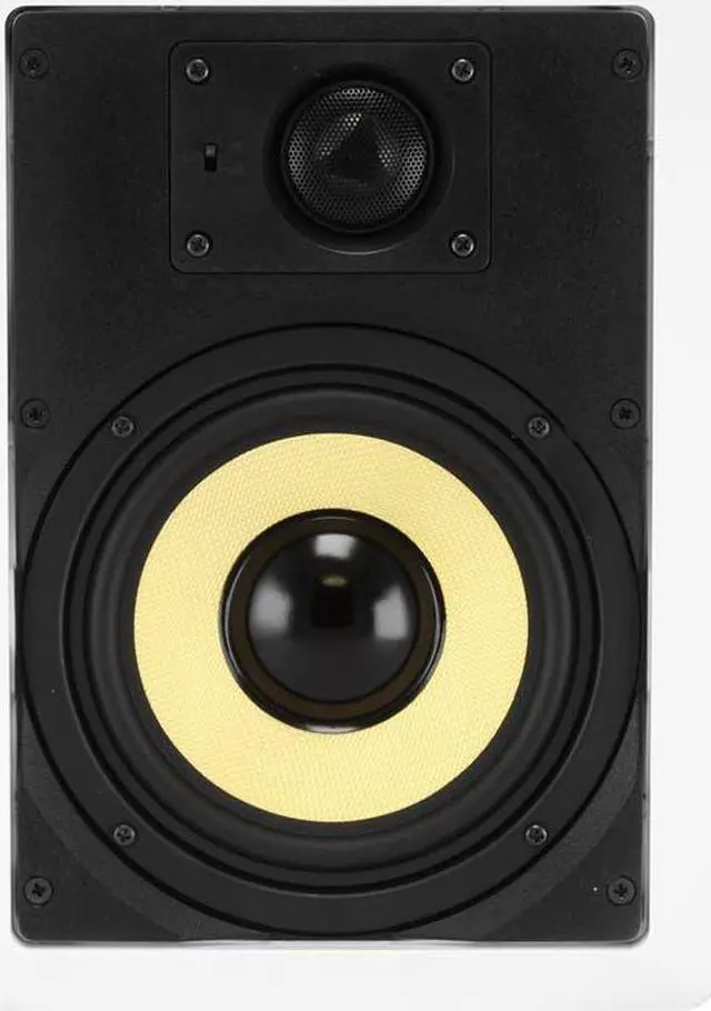 Alt view image 3 of 6 - Monoprice 2-Way Aramid Fiber In-Wall Speakers - 6.5 Inch (Pair) Titanium Silk Dome Tweeters - Caliber Series
