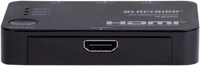 Alt view image 5 of 14 - Monoprice Blackbird 4K 3x1 HDMI 2.0 Slim Switch - Black |4k @ 60Hz, HDCP 2.2 Compliant, HDR, Dolby TrueHD Support And IR Remote Control