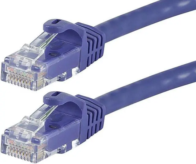 Main image of Monoprice Flexboot Cat6 Ethernet Patch Cable - Network Internet Cord - RJ45, Stranded, 550Mhz, UTP, Pure Bare Copper Wire, 24AWG, 0.5ft, Purlple