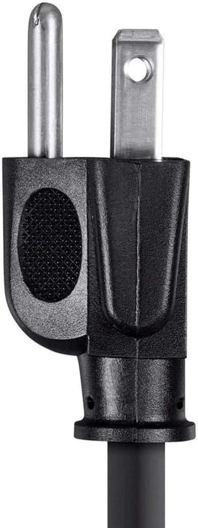 Alt view image 6 of 12 - Monoprice 3-Prong Extension Cord - 2 Feet - Black | NEMA 5-15P to NEMA 5-15R, 16AWG, 13A