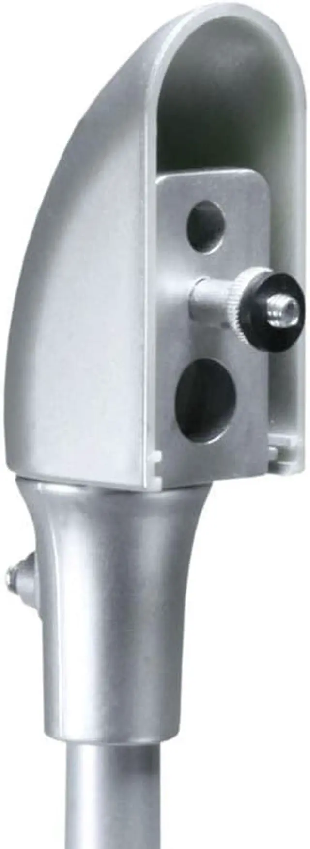 Alt view image 3 of 5 - Monoprice Satellite Speaker Floor Stands - Silver (Pair) Supports Up to 5 Lbs. Each, Height Adjustable (26.8 to 43.3 Inches)