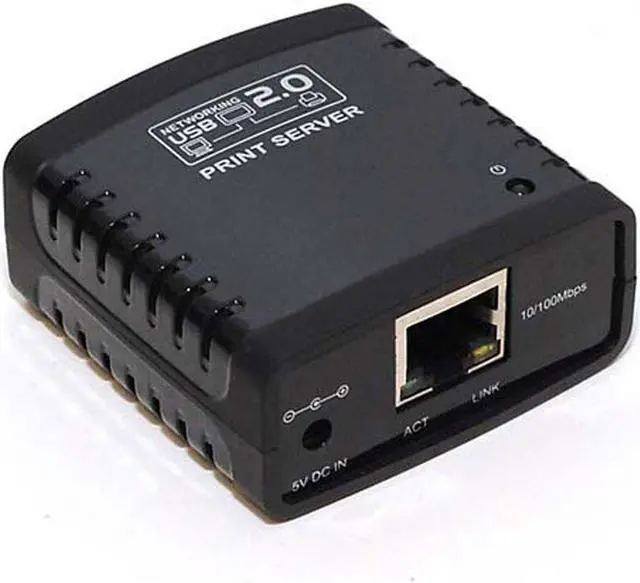 Main image of Monoprice Networking USB 2.0 Print Server - Black