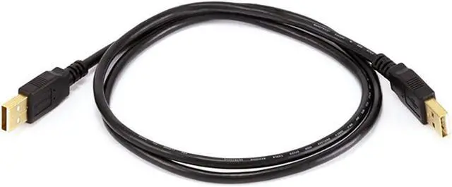 Main image of Monoprice USB 2.0 Cable - 3 Feet - Black | USB Type-A Male to USB Type-A Male, 28/24AWG, Gold Plated for Data Transfer Hard Drive Enclosures, Printers, Modems, Cameras and More!